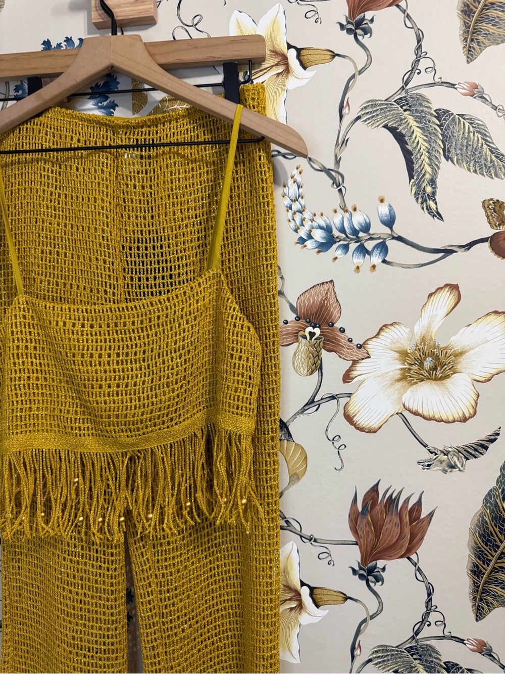 Fashion Nova Nova Luxe  Set Bohemian Dreams Crochet Crop Top & Pants Size S/M - Picture 8 of 13